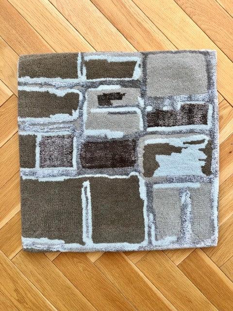 Tapis Mondrian tons terre