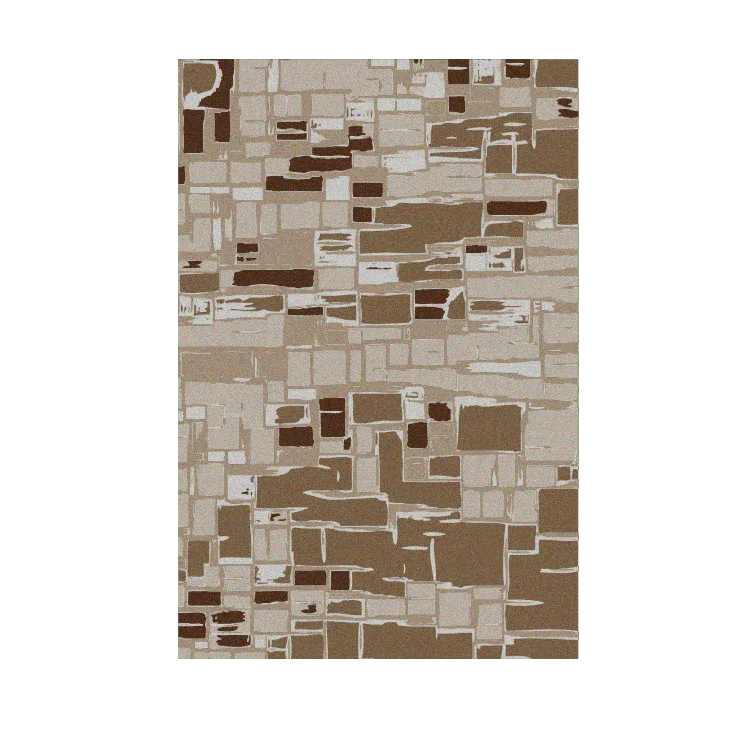 Tapis Mondrian tons terre