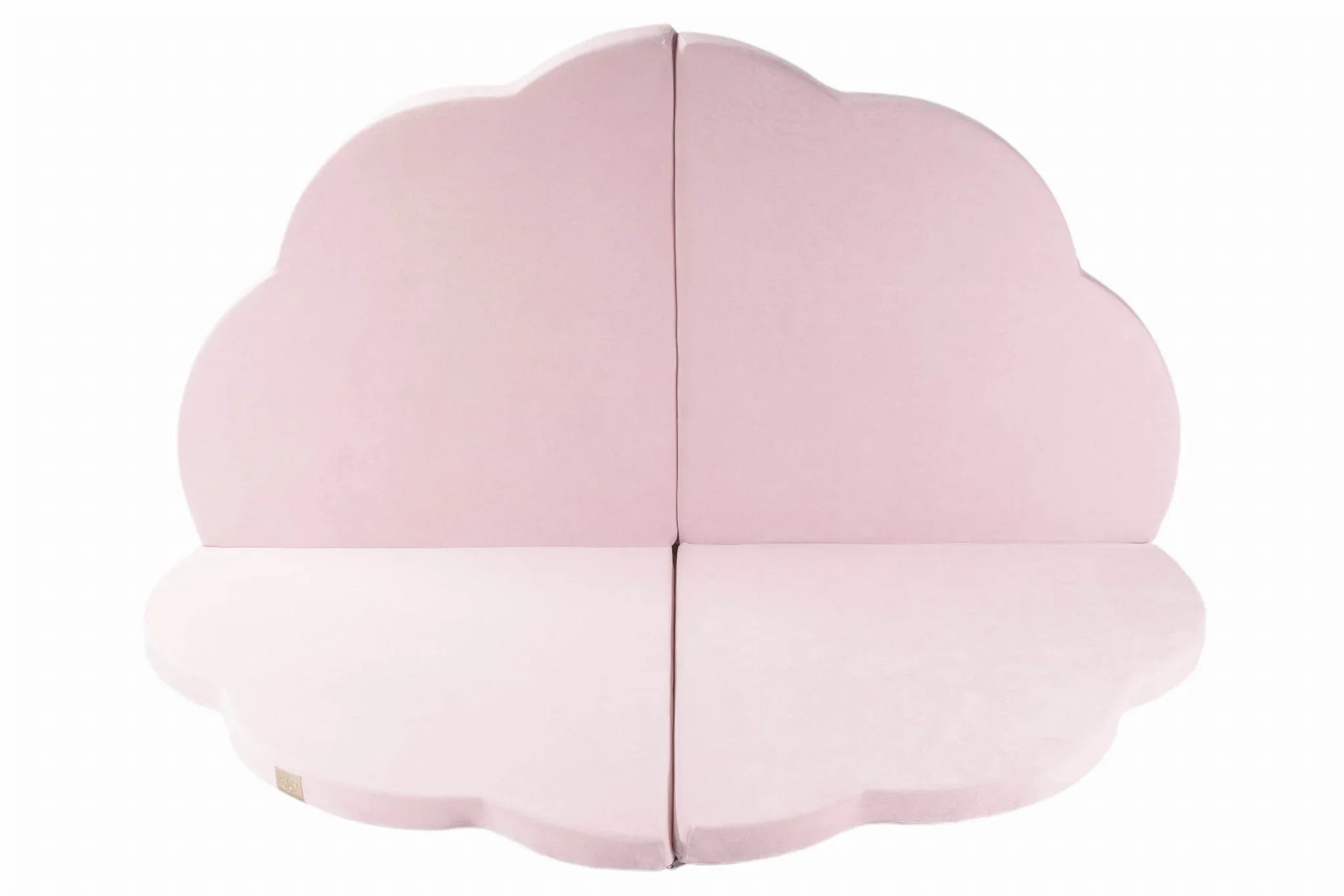 Tapis d'éveil pour enfant - Forme nuage, velours rose