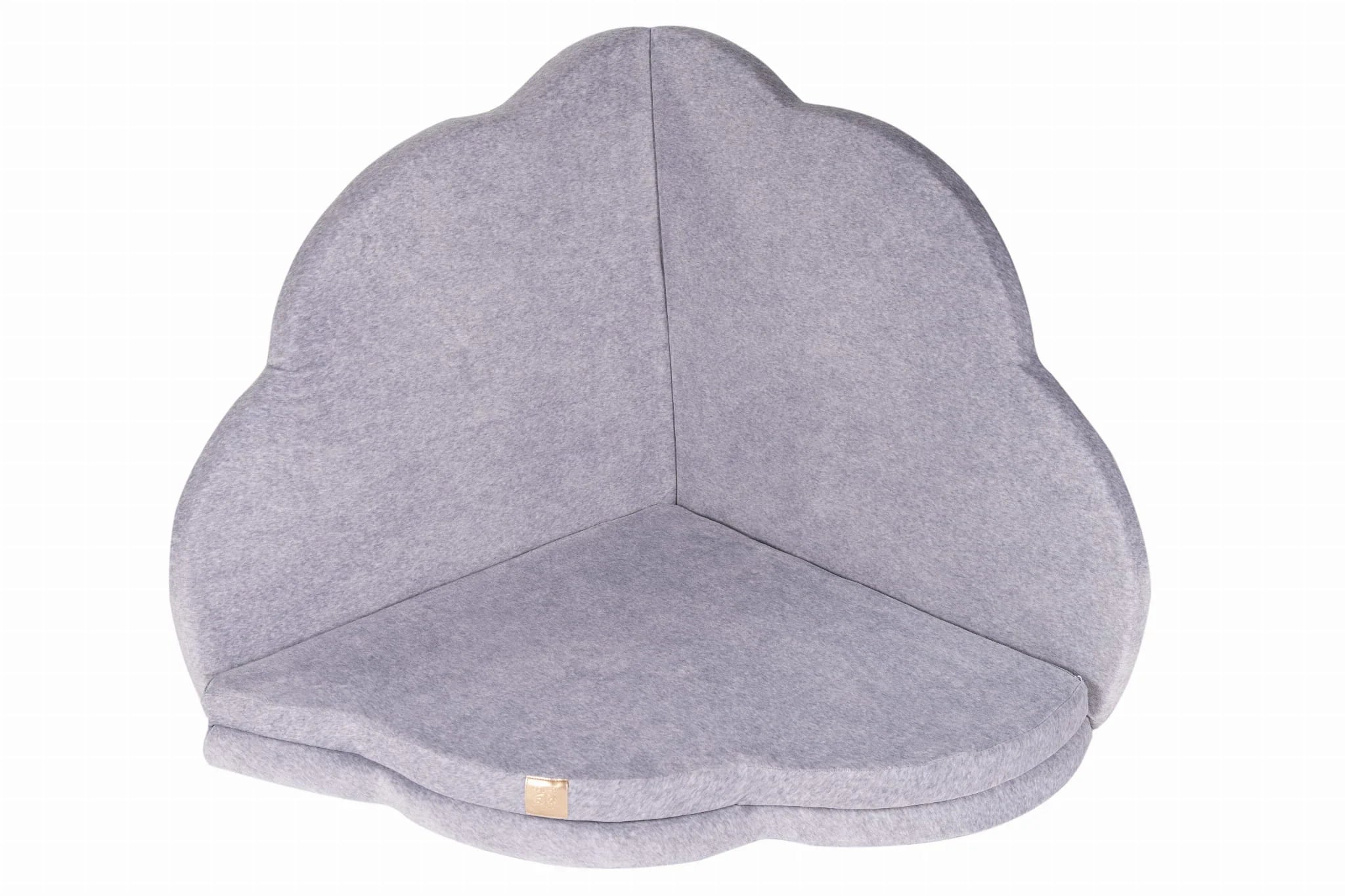 Tapis d'éveil pour enfant - Forme nuage, velours gris clair