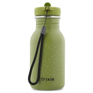 Gourde verte avec taches blanches, dragonne noire et logo 'trixie'