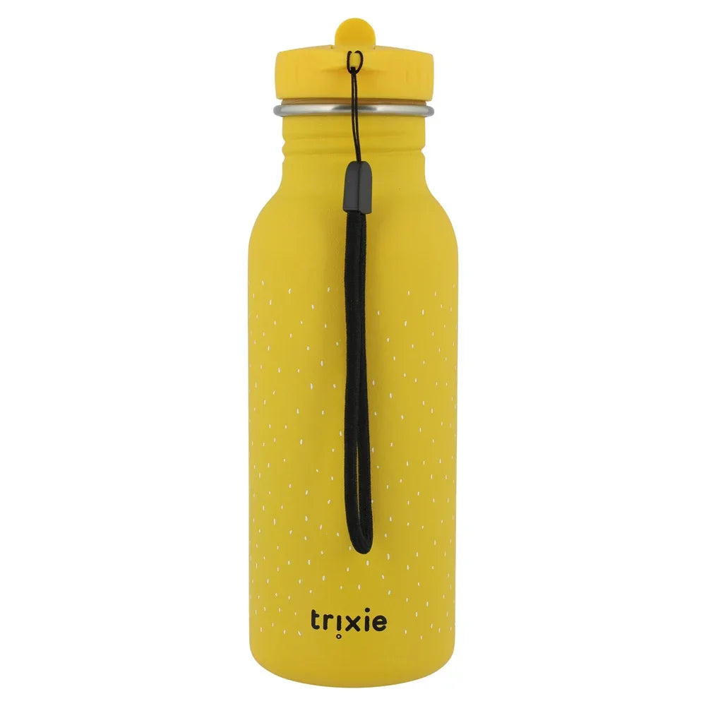 Gourde Trixie jaune avec pois blancs et dragonne noire