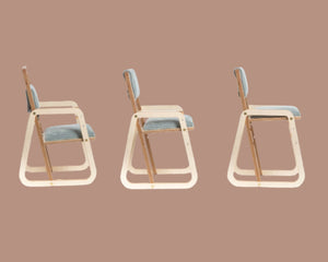Set Montessori de mesa y silla ajustable para niños Julle - Verde menta