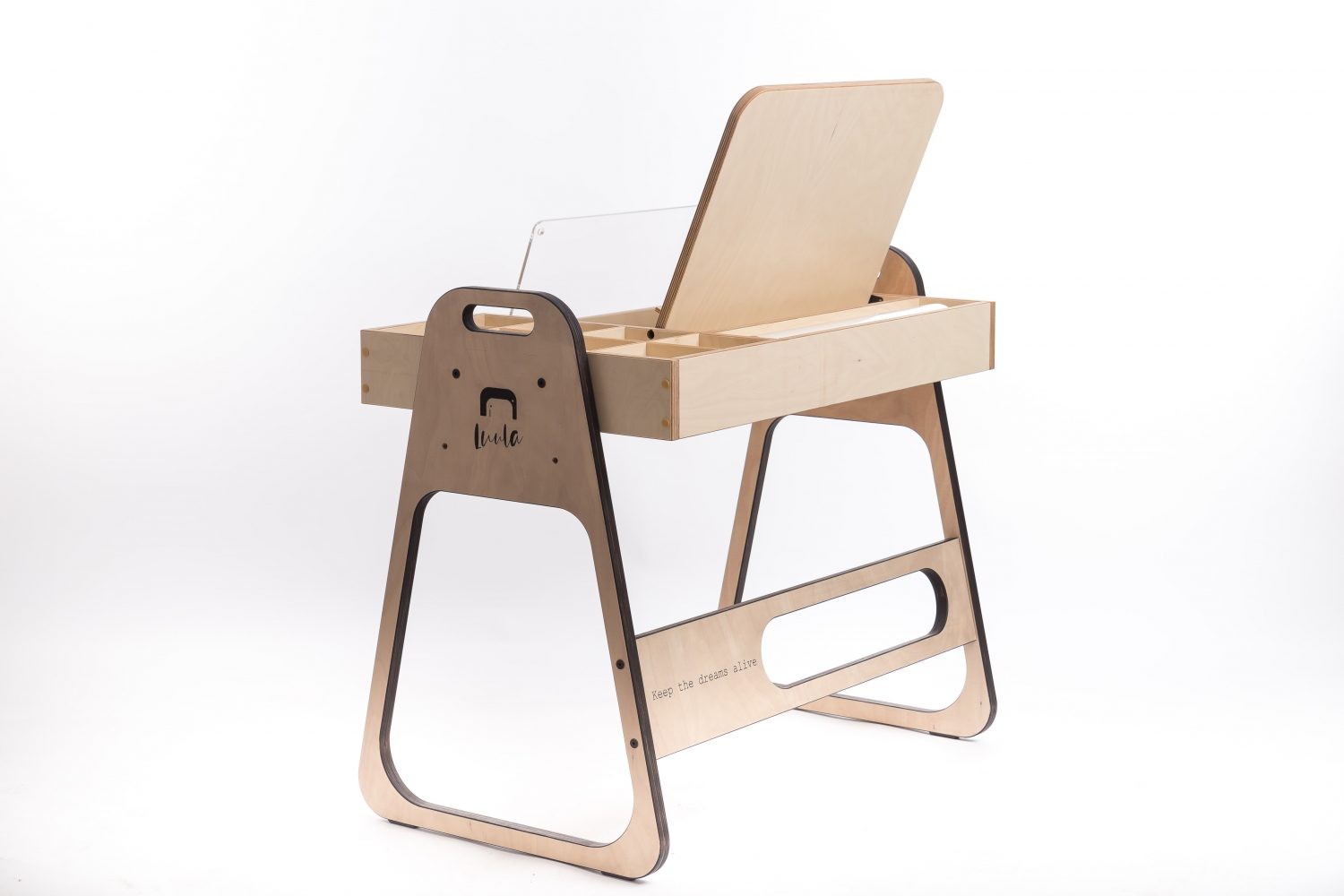 Set Montessori de mesa y silla ajustable para niños Julle - Verde menta