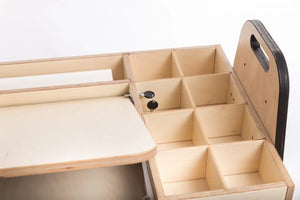 Set Montessori de mesa y silla ajustable para niños Julle - Verde menta