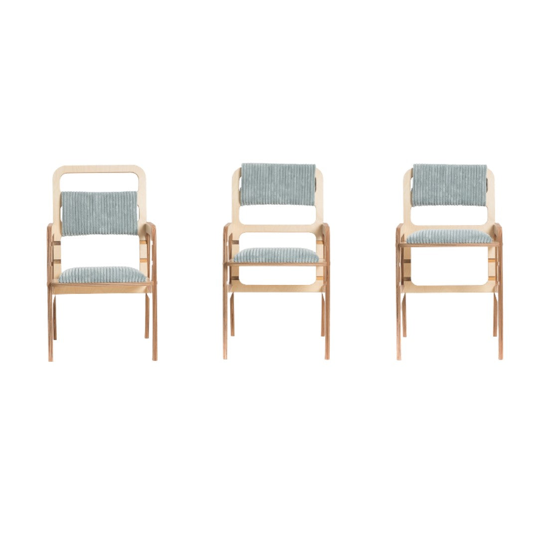 Set tavolo e sedia Montessori regolabile per bambini Luula - Verde menta
