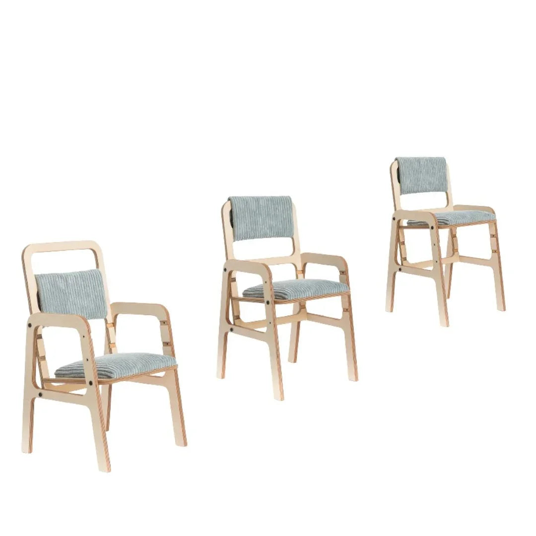 Set tavolo e sedia Montessori regolabile per bambini Luula - Verde menta