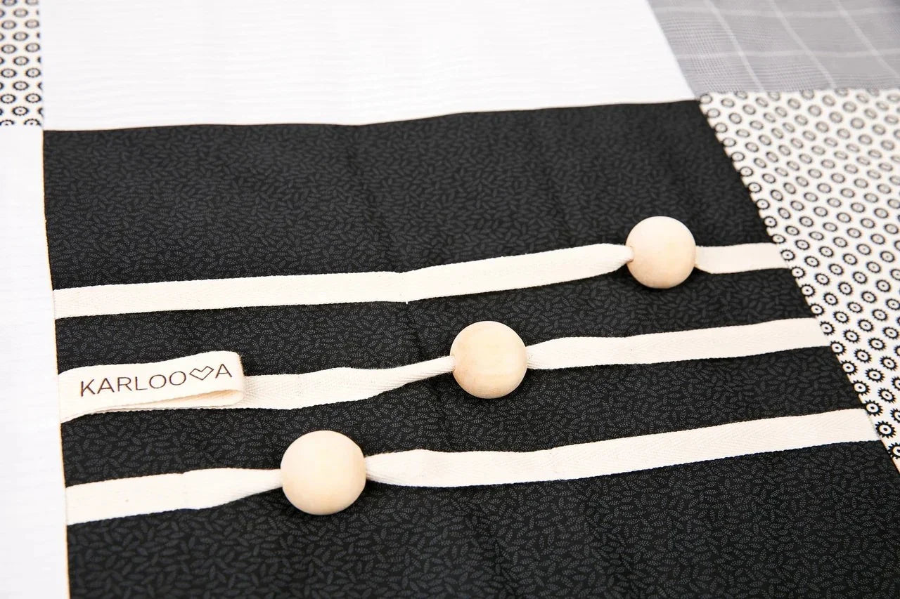 Tappeto gioco per neonati, 100x100cm - Bianco e nero
