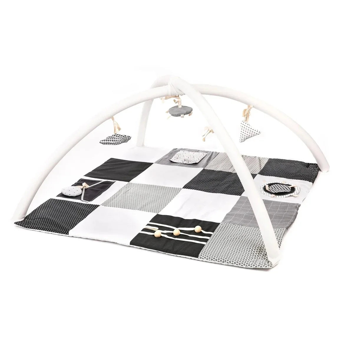 Tappeto gioco per neonati, 100x100cm - Bianco e nero