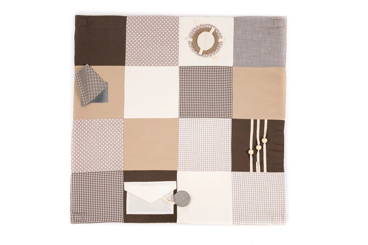 Tappeto gioco per neonati, 100x100cm - Marrone