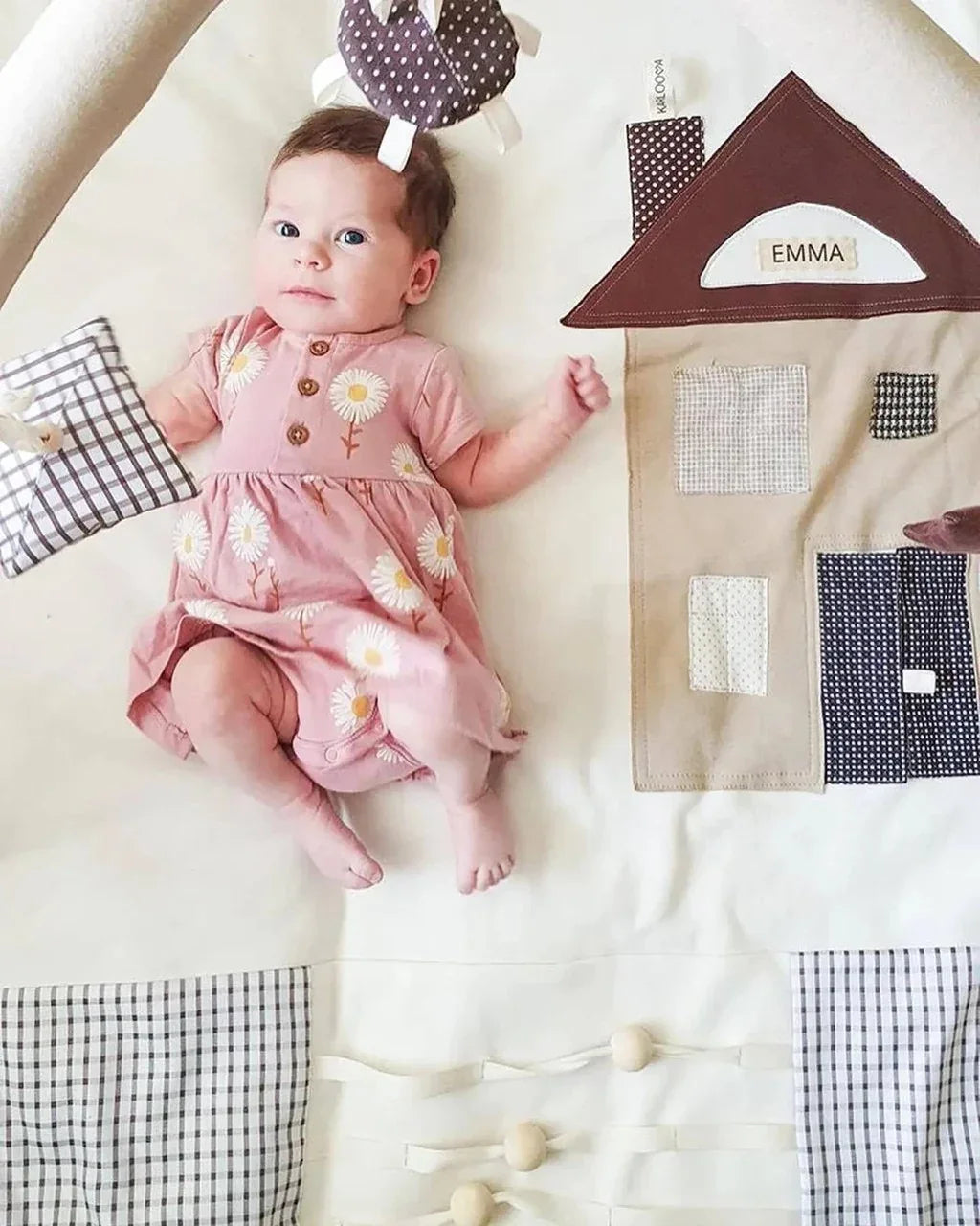 Baby-Spielmatte, 120x120 cm – Braun