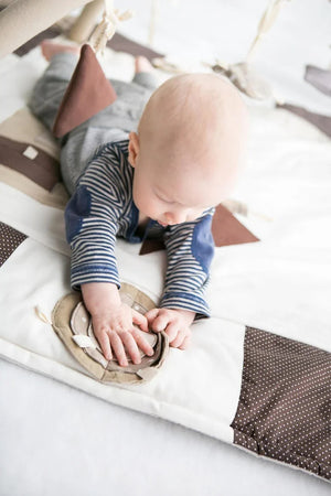 Baby-Spielmatte, 120x120 cm – Braun