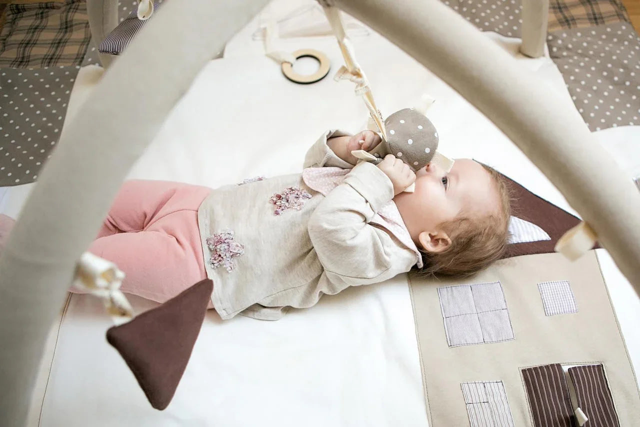 Baby-Spielmatte, 120x120 cm – Braun