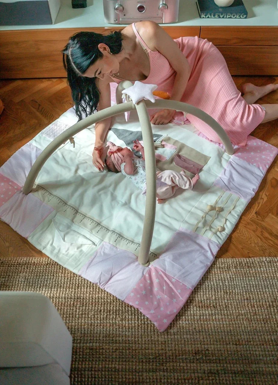 Tappeto gioco per bebè, 120x120 cm - Rosa