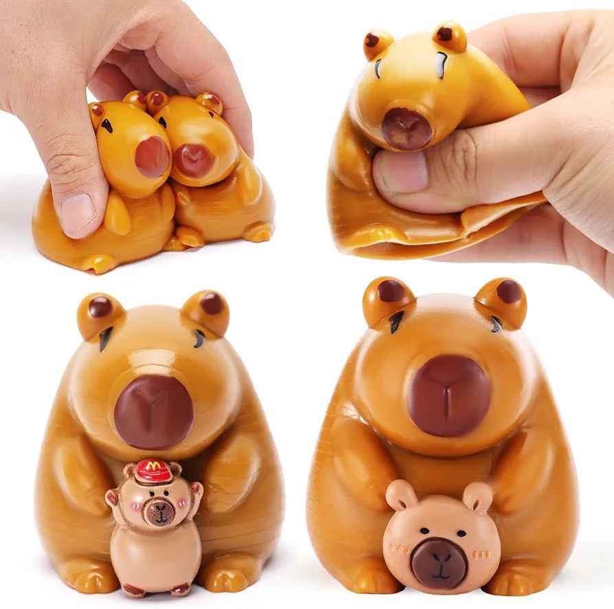 Capybara with Baby Squishy – Soft Sensory Toy for Kids