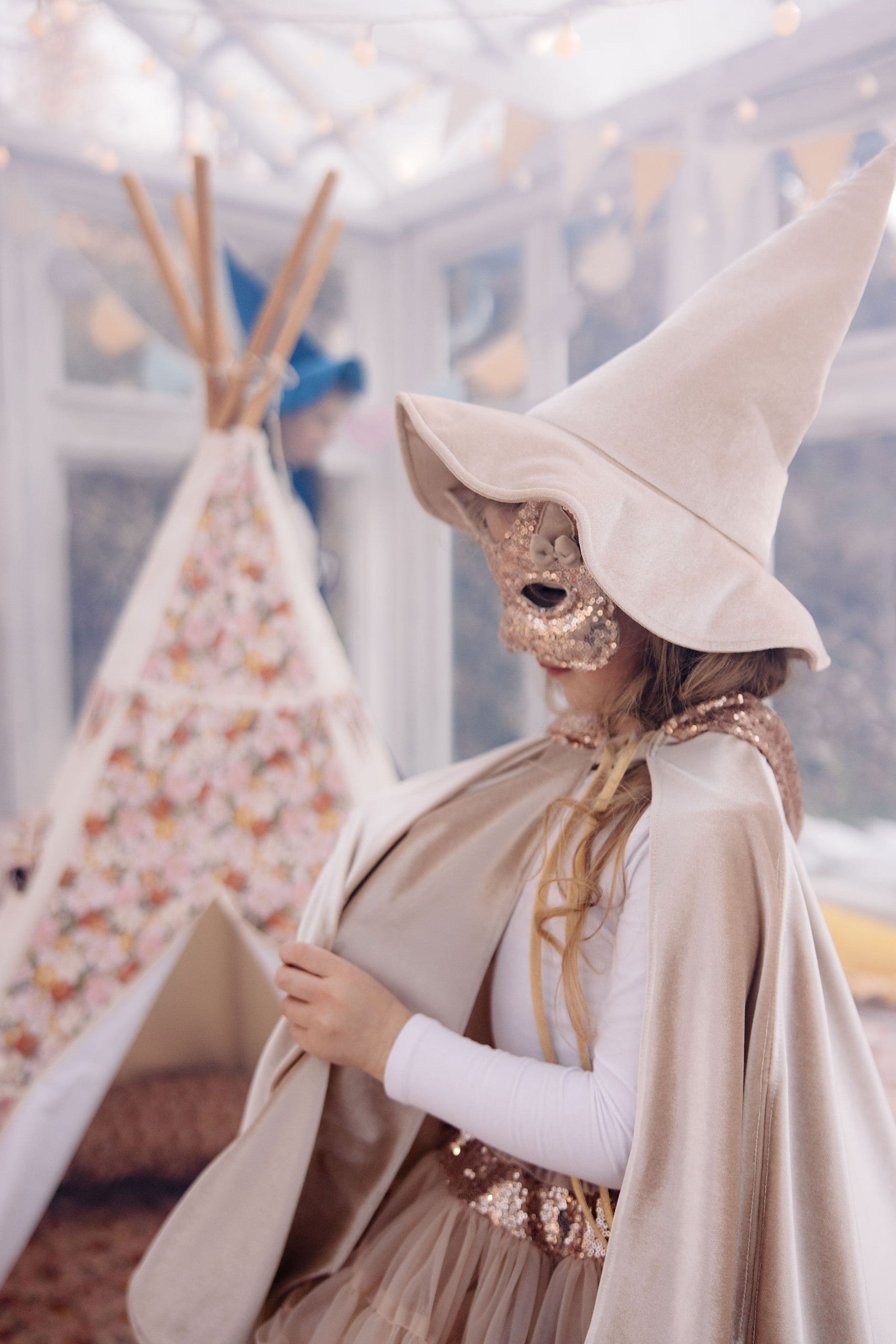 Cat Mask - Rose Gold Sequins