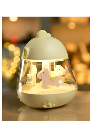 Kükenförmige Kinderzimmer-Lampe mit Karussell-Spieluhr, sanftes, warmes Licht