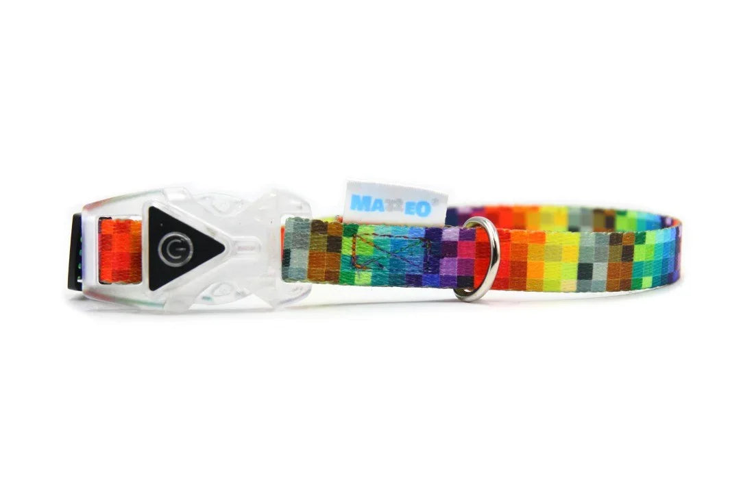Collier avec boucle LED plastique - Pixels