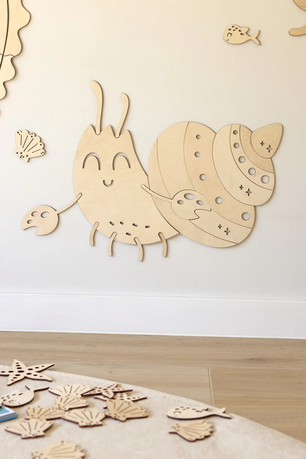 Decorazione da parete in legno - Granchio