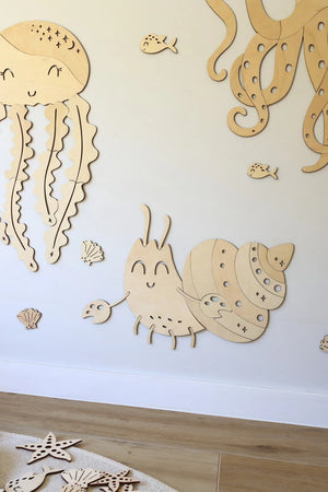 Decorazione da parete in legno - Granchio
