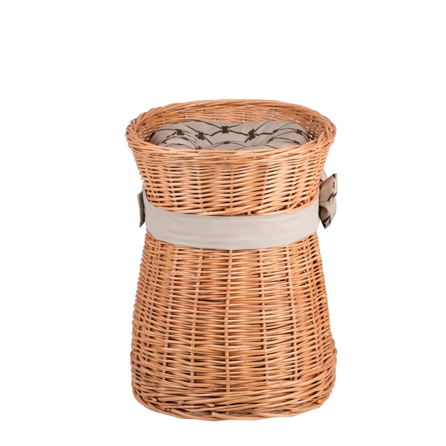 Cuccia per gatti in vimini Erif con cuscini beige