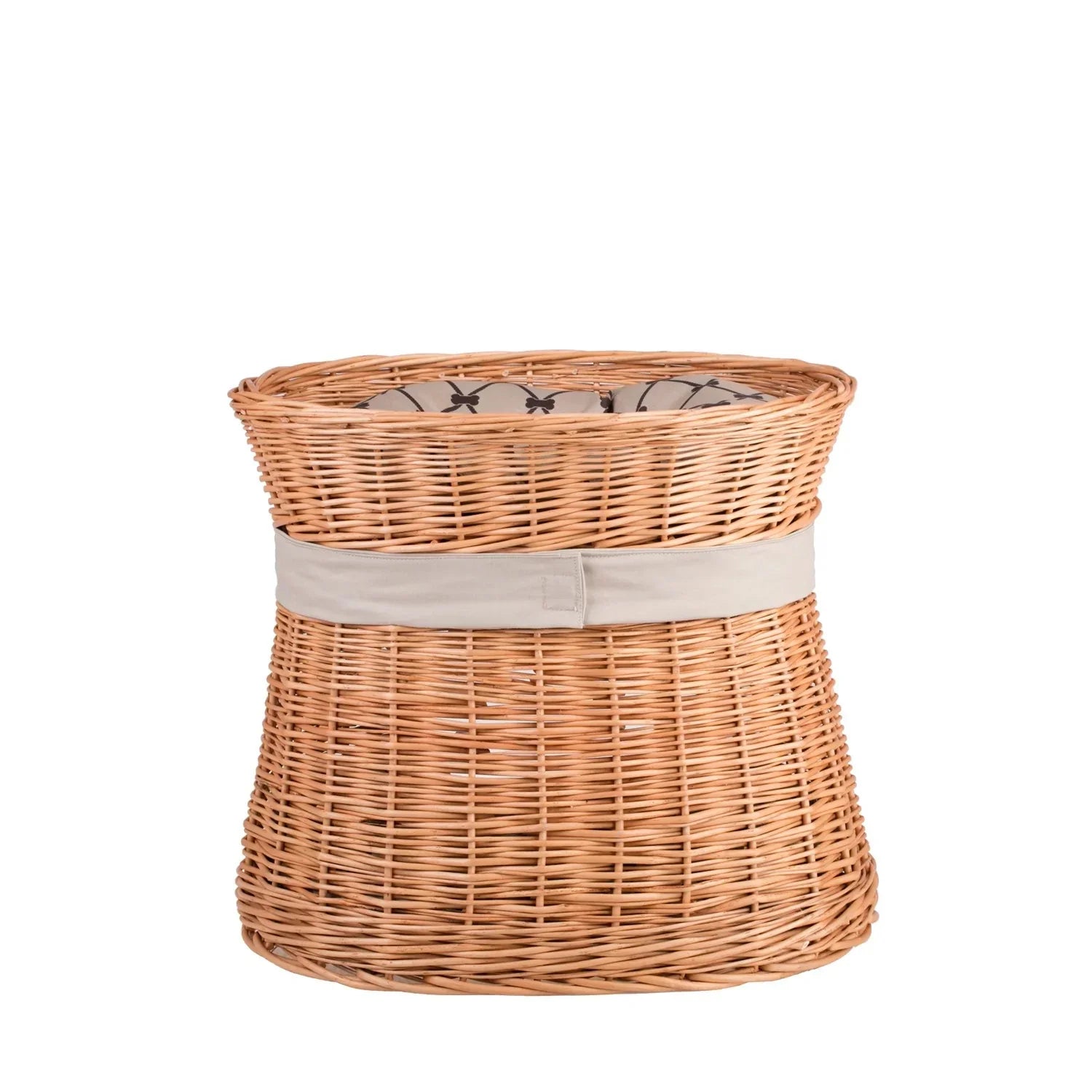 Cuccia per gatti in vimini Erif con cuscini beige