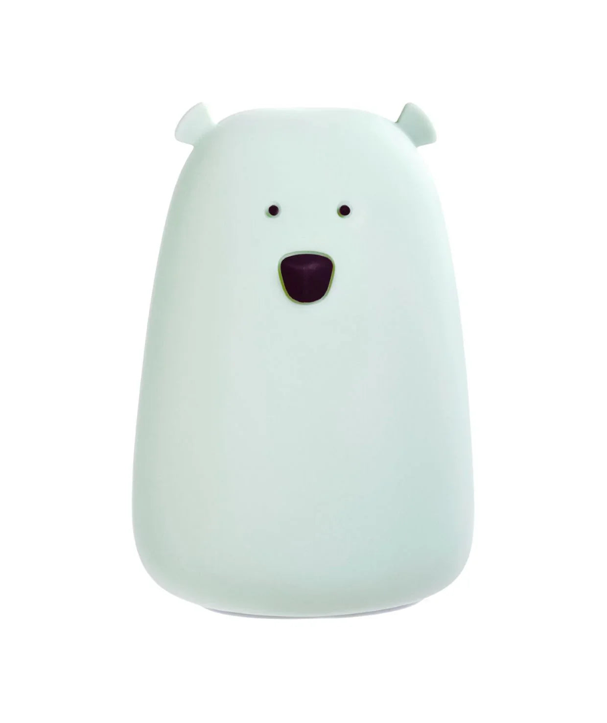 Veilleuse ourson en silicone vert menthe au design minimaliste