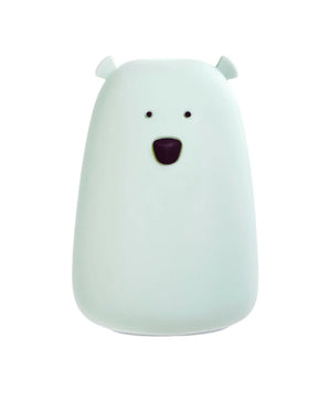 Veilleuse ourson en silicone vert menthe au design minimaliste