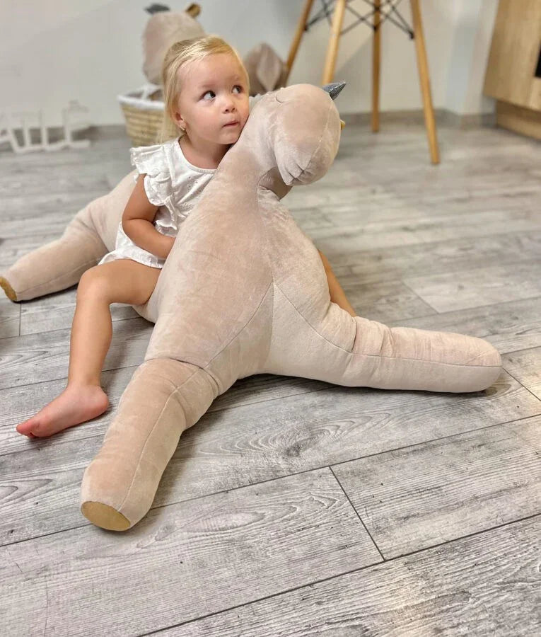 Großes Kuscheltier Pegasus (flügellos) – Cremefarben