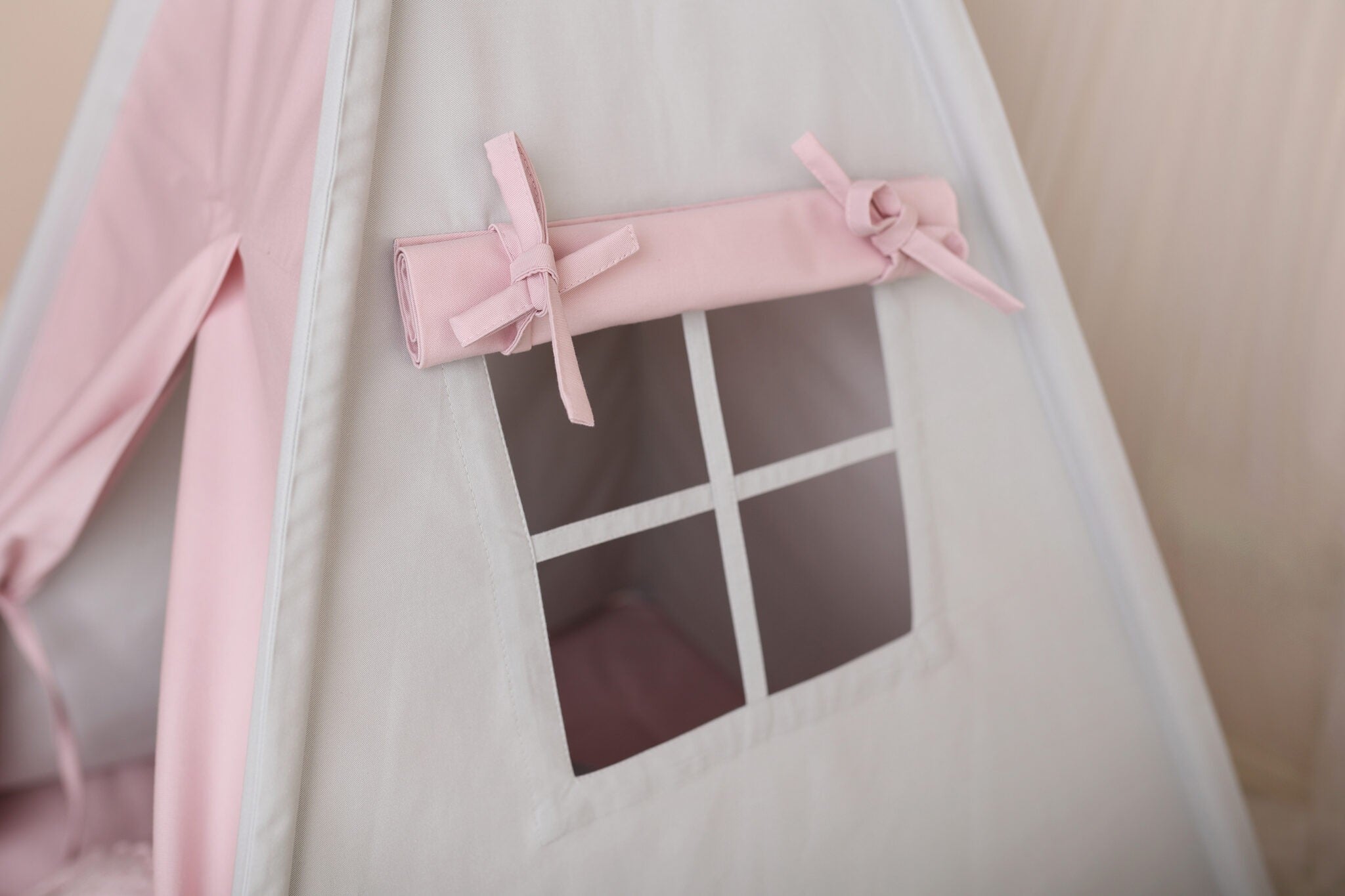 Grey-Pink Teepee Tent