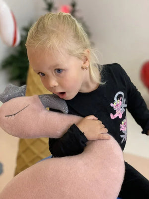 Peluche fenicottero rosa fatto a mano