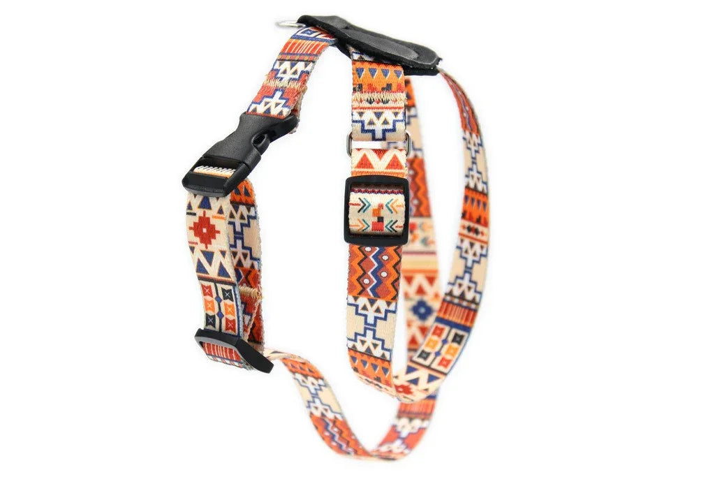 Harnais pour chien avec empiècements cuir – Boho