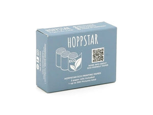 Boîte de rouleaux de papier éco Hoppstar, emballage bleu avec motif feuille, 3 rouleaux inclus