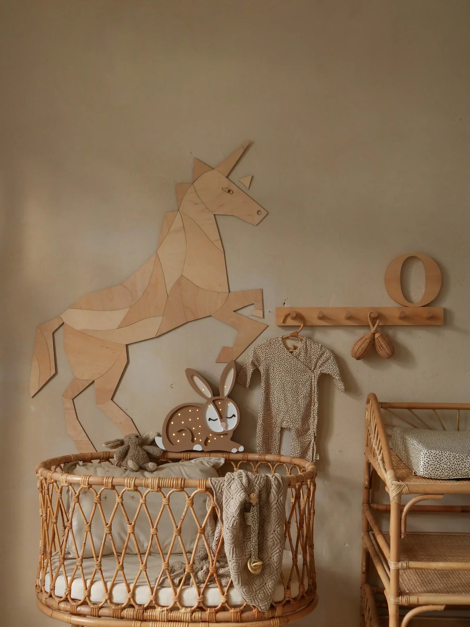 Decorazione da parete in legno - Cavallo/Unicorno