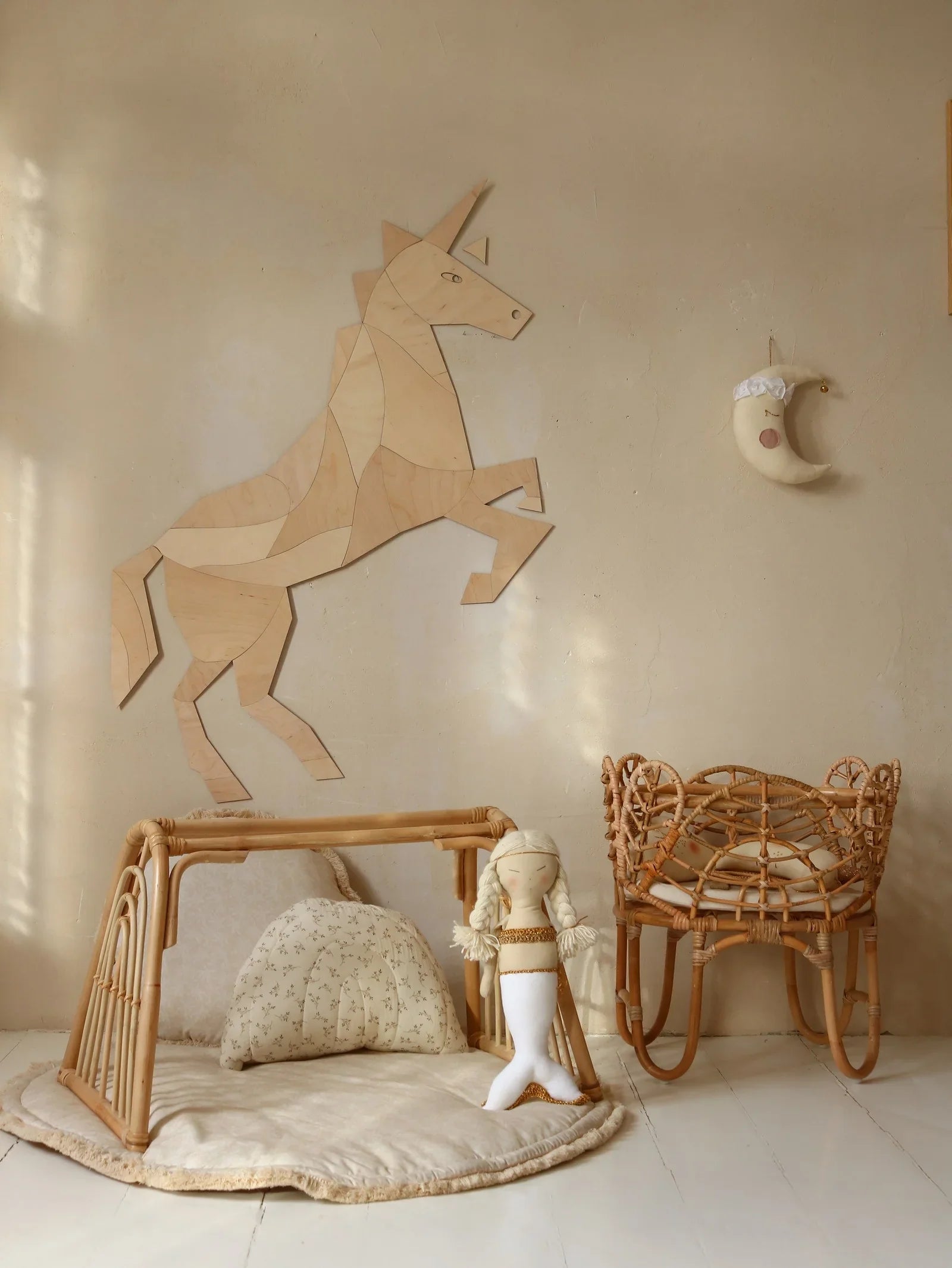 Decorazione da parete in legno - Cavallo/Unicorno