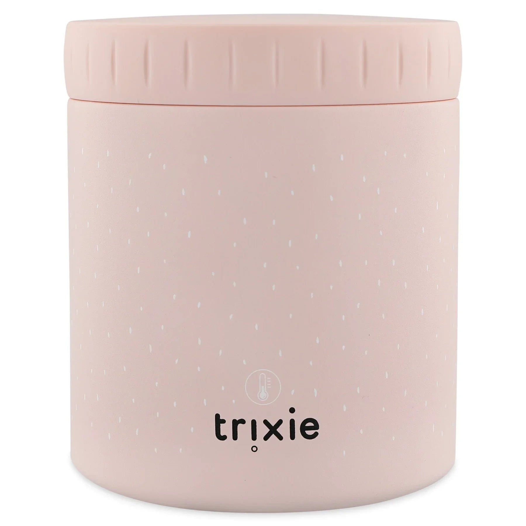 Pot isotherme Trixie, 500 ml, rose pâle avec motif taches blanches et couvercle à vis