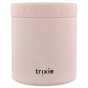 Pot isotherme Trixie, 500 ml, rose pâle avec motif taches blanches et couvercle à vis