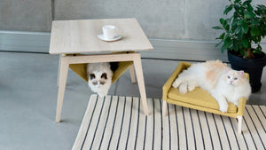Table Kikko et couchage pour chat Lulu - Miel