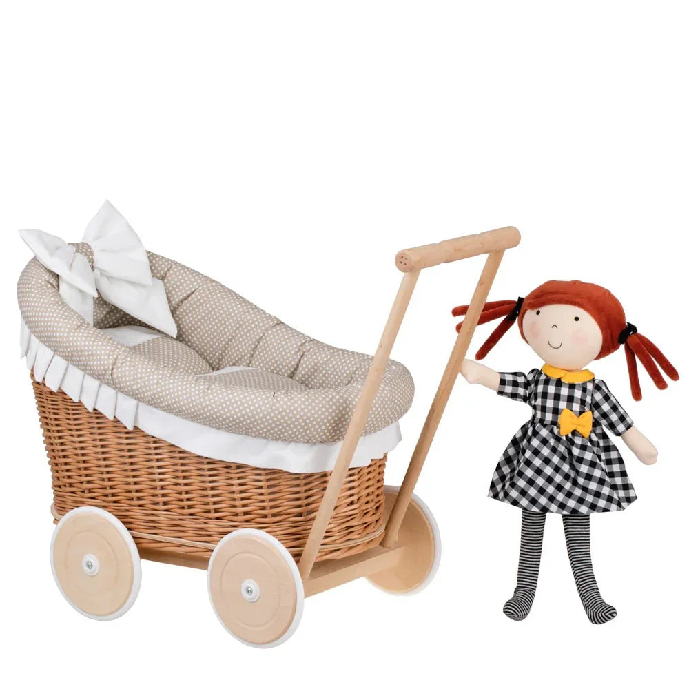 Luna Weiden-Puppenwagen 1330-01 mit beigem