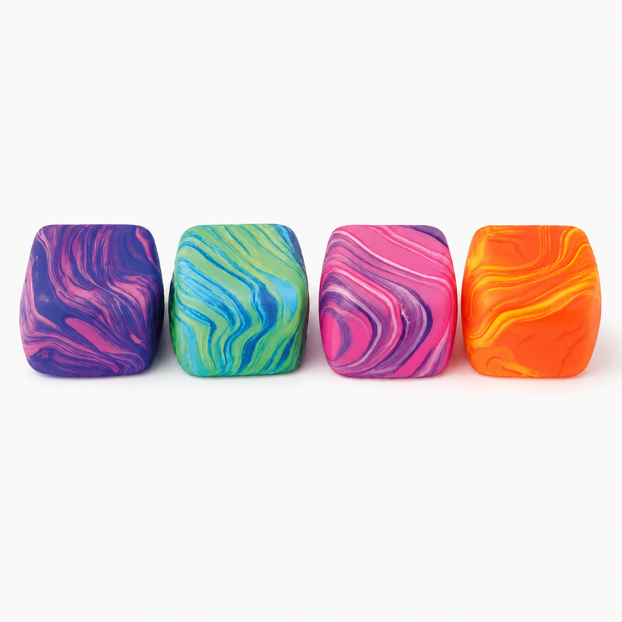 Swirl Cube Squishy – Soft Sensory Fidget Toy