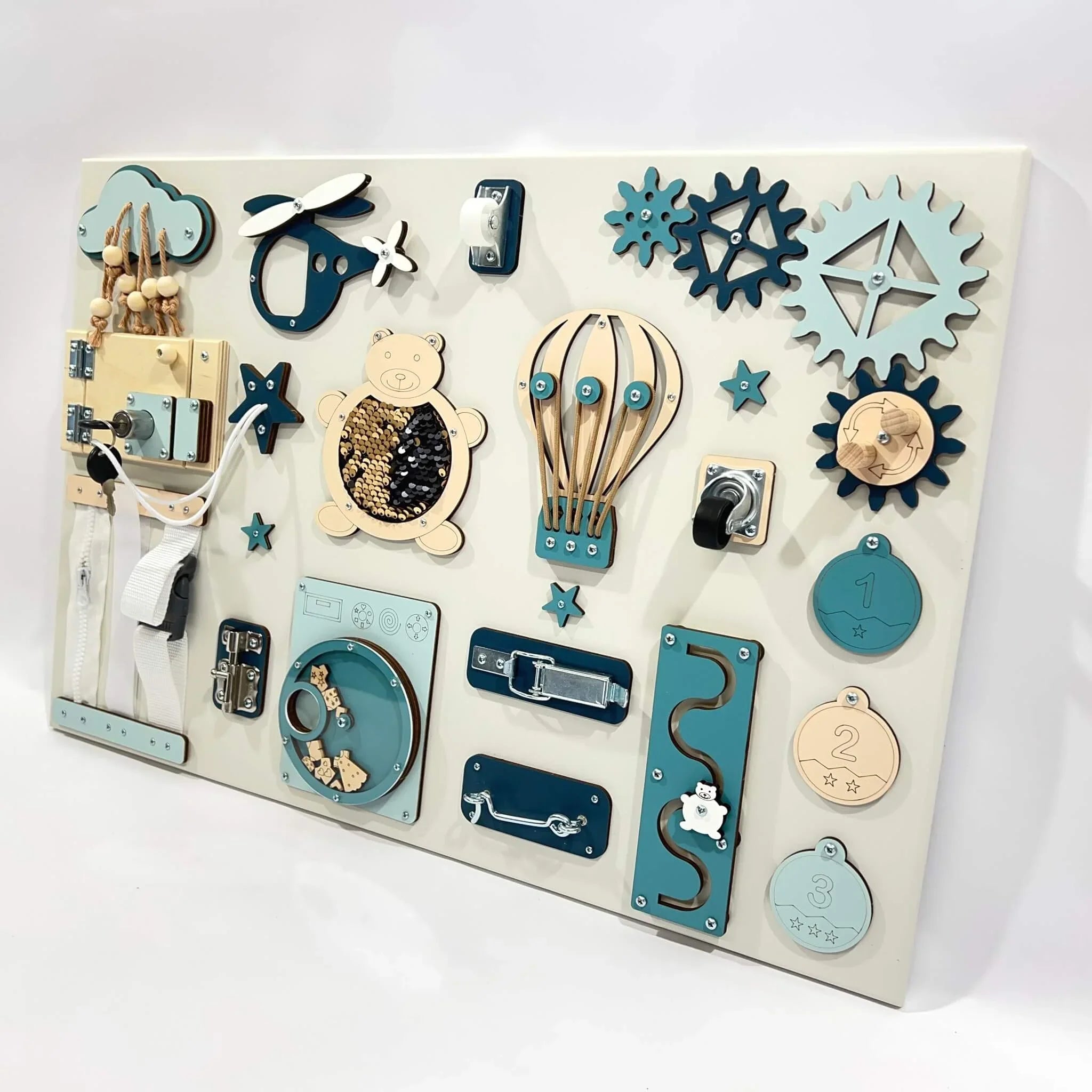 Mittlere Montessori-Beschäftigungstafel (40×60 cm)