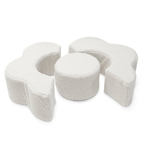Set di forme in gommapiuma MeowBaby® a fiore, 3 elementi, color Bearly Off White