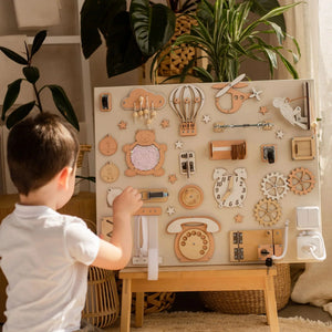 Tablero de actividades Montessori Marvel (50×60 cm)