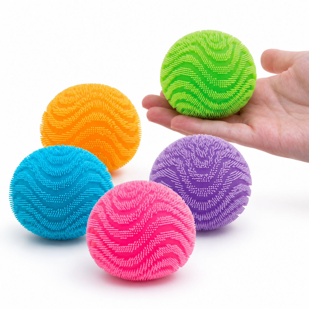 Textured Sensory Fuzz Ball Squishy Fidget Toy
