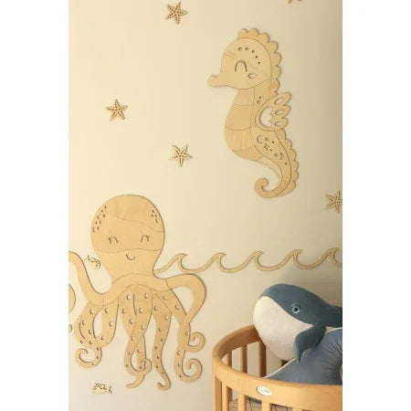 Décoration murale en bois - Poulpe