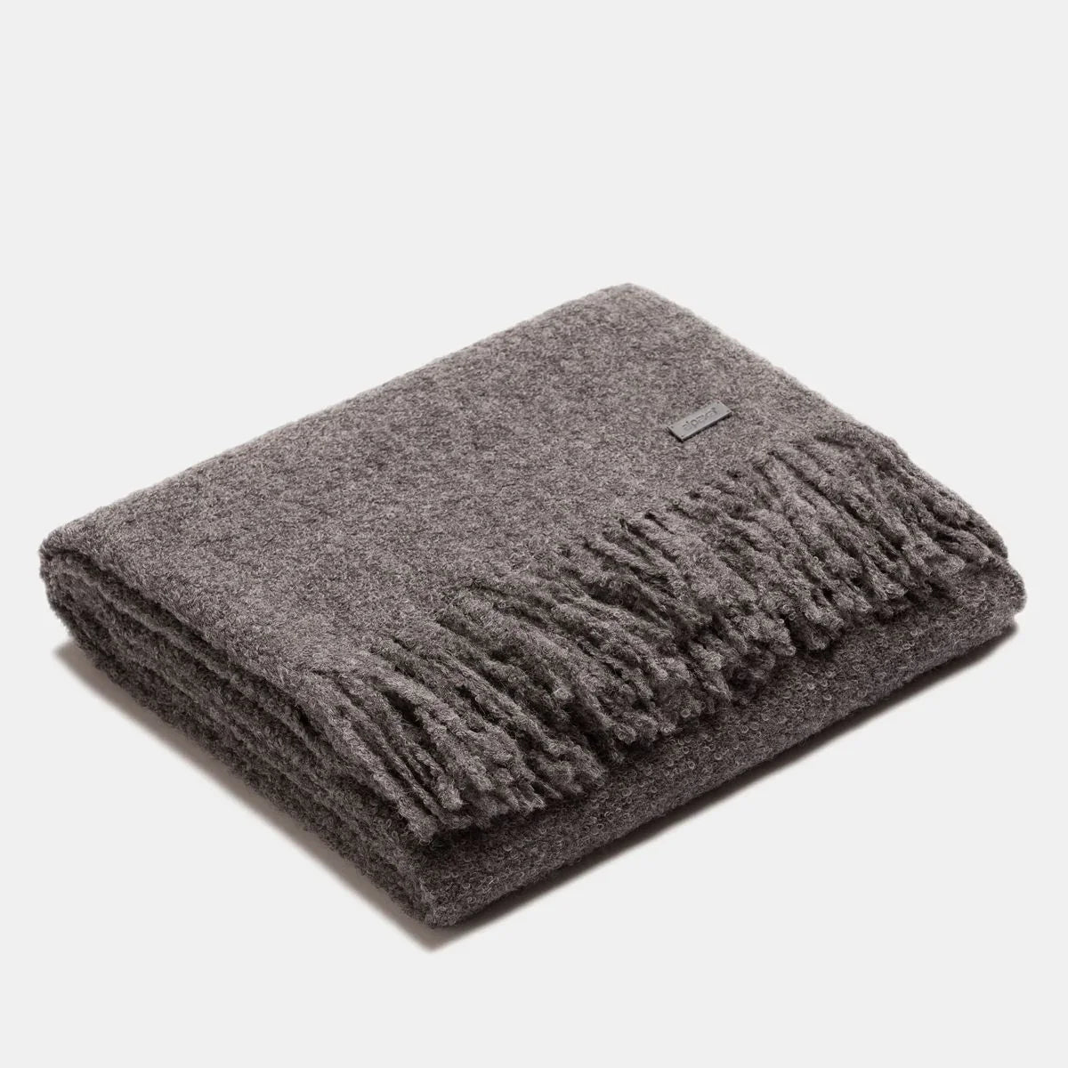 Plaid luxueux en laine d'alpaga super fine bouclée