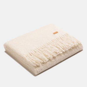 Plaid luxueux en laine d'alpaga super fine bouclée