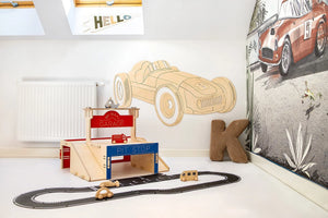 Decorazione da parete in legno - Auto retrò