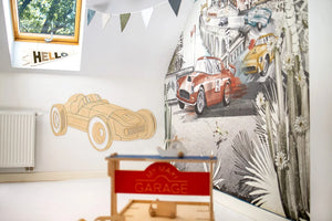 Decorazione da parete in legno - Auto retrò