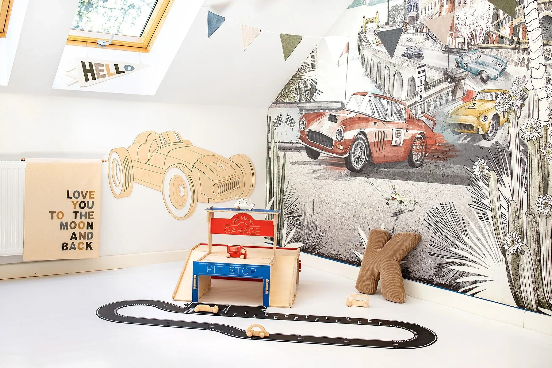Decorazione da parete in legno - Auto retrò